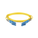 Jumper de Fibra Optica Monomodo 9/125 OS2, LC-LC Duplex, OFNR (Riser), Color Amarillo, 1 Metro (3.28 Pies) | F92ERLNLNSNM001