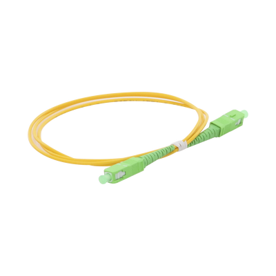 Jumper de Fibra Óptica Monomodo SC/APC-SC/APC Simplex de 1 Metro (3.28 Pies), 2mm | LPSM2SCASCAS1