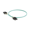 Jumper de Fibra Optica Multimodo 50/125 OM3, SC-SC Duplex, OFNR (Riser), Color Aqua, 3 Metros (9.84 Pies) | FX23RSNSNSNM003