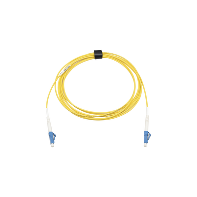 Jumper de Fibra Óptica Monomodo (OS2), XGLO, Riser, LC/UPC-LC/UPC Simplex, ONFR, Color Amarillo, 3 Metros (9.84 Pies) | FJ1-LCULCUL-03