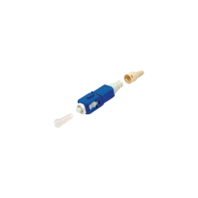 Conector de Fibra Óptica Pre-Pulido LightBow SC/UPC Simplex, Monomodo OS1/OS2, Re-Terminable, Color Azul | FC1-LB-SCU-9BL