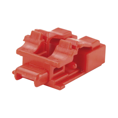 Kit de 10 Dispositivos para Bloquear Puertos de Fibra Óptica LC Duplex, Color Rojo, Incluye Llave de Extracción | PSL-LCAB