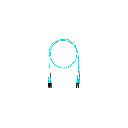 Jumper de Fibra Optica Multimodo 50/125 OM4, LC-SC Duplex, LSZH, Color Aqua, 6 Metros (19.69 Pies) | FZ2ELLNSNSNM006