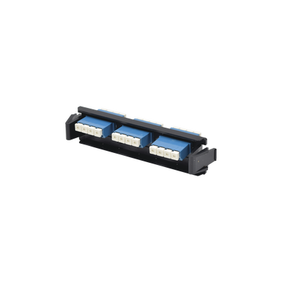 Placa Acopladora de Fibra Óptica Quick-Pack, Con 6 Conectores LC/UPC Duplex (12 Fibras), Para Fibra Monomodo, Azul | RIC-F-LCU12-01C