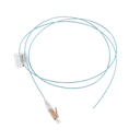 Pigtail de Fibra Óptica LC Simplex, Multimodo OM4 XGLO 50/125, OFNR, Color Aqua, 1 Metro (3.28 Pies) | FP1B-LC5V-01AQ