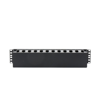 Organizador de Cables Horizontal de 2U para Rack de 19", Fabricado en Polímero Resistente a Deformaciones y Rayones | LP-ORG-02