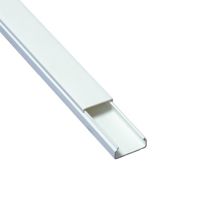 Canaleta blanca de PVC auto extinguible, sin división, 20 x 10 mm, tramo de 2.5 m (5101-01260) | TMK-1020-SD
