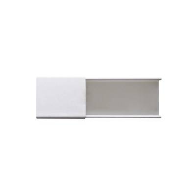 Canaleta blanca sin división, de PVC auto extinguible, 48 x 16 x tramo 2.5m (6101-01260 | PT-48-SD