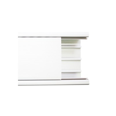 Canaleta con tapa en color blanco de PVC auto extinguible 100 x 52 x 2500mm (5501-01250) | TEK-100