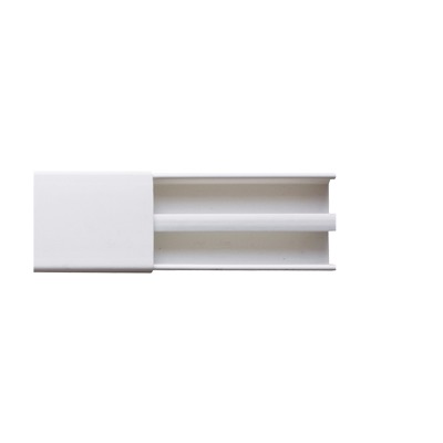 Canaleta blanca dos vías, de PVC auto extinguible,  48 x 16 x tramo 2.5m (6101-01250) | PT-48