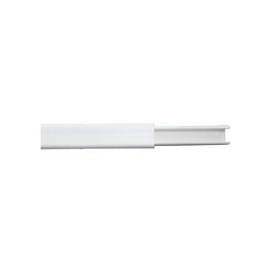 Canaleta color blanco de PVC auto extinguible,  de una via, 12 x 8  tramo 2m. (5001-01253) | TMK-0812