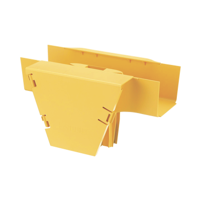 Accesorio en T con Conexión Horizontal y Bajada Vertical a 90º, Para Canaletas FiberRunner™ 4x4, Color Amarillo | FRVT4X4LYL