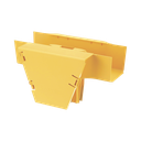 Accesorio en T con Conexión Horizontal y Bajada Vertical a 90º, Para Canaletas FiberRunner™ 4x4, Color Amarillo | FRVT4X4LYL