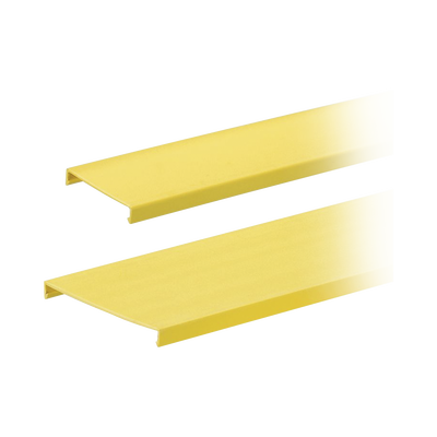 Tapa para Canaleta Ranurada, de 4 in de Ancho, 1828.8 mm de Largo, Color Amarillo | C4YL6