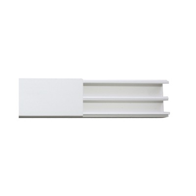 Canaleta en color blanco de PVC auto extinguible, 35 x 17, tramo de 2.5m (5301-01250) | TMK-1735