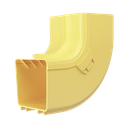 Bajada Vertical Interior de 90º con Tapa, Para uso con Canaletas 4X4 FiberRunner™, Color Amarillo | FRIVRA4X4LYL