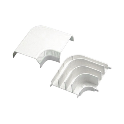 Curva de radio controlado, para uso con canaleta T70, Material PVC Rígido, Color Blanco Mate | T70RAIW