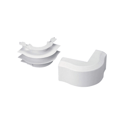 Esquinero exterior, para uso con canaleta T45, Material PVC Rígido, Color Blanco Mate | T45OCIW