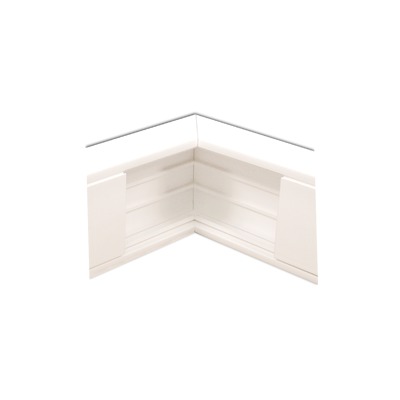 Esquinero interior en color blanco de PVC auto extinguible, para canaleta TEK100 (5576-11100) | TEK-100-EI