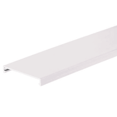 Tapa para Canaleta Ranurada, de 82.6 mm de Ancho, 1828.8 mm de Largo, Color Blanco | C3WH6