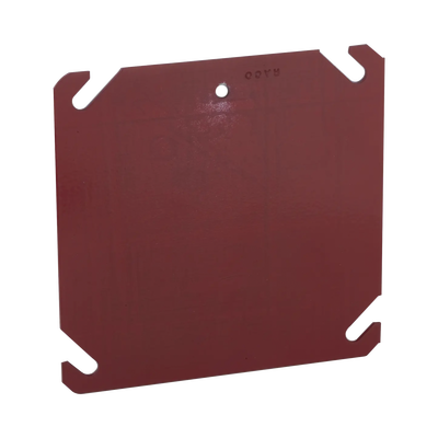 Tapa Cuadrada Para Caja Galvanizada de 4" / Color Rojo. | HUB-911-8