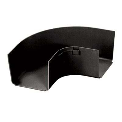 Ángulo Recto a 90º Horizontal, Para Canaletas FiberRunner™ 4X4, Color Negro | FRRA4X4BL