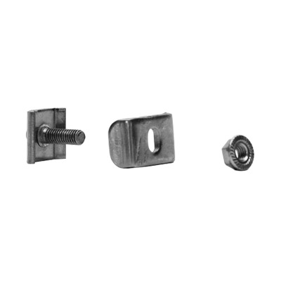 Kit 2 para unir tramos de charola, clema mediana, mas tornillo encastardo, con acabado Electro Zinc | MG-51-KIT2EZ