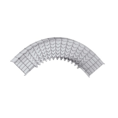 Curva Pre-Fabricada Horizontal de 90° con medidas de 33 mm de Peralte y 300 mm Ancho (33/300 mm) | CH-C90-33/300EZ