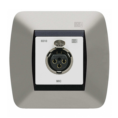 CONEXIÓN CAJA 60 MM. XLR HEMBRA DE PARED. BLANCO. | 6510.10