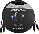 Cable 2 RCA x 2 RCA, conectores negros, con diferenciador de blanco y rojo (2x MT380-RD - 2x MT380-WH), length 5m | CRC03-2RM-2RM-5-001