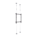 Montaje Cableado de Acero| Suelo a Techo| Capacidad Máx. de Carga 30kg| Para Pantallas de 32" ~ 75"| VESA 400 x 600 | EMWS1U