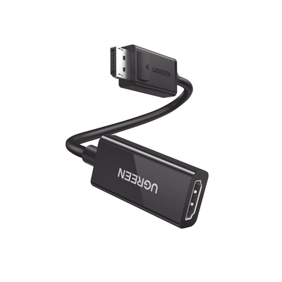 Convertidor DisplayPort a HDMI 4K@60Hz | 3D | HDR | Blindaje Interno | Botón Liberador | Largo 25 cm (9.84 Pulgadas) | Carcasa de ABS | Plug & Play. | 70694
