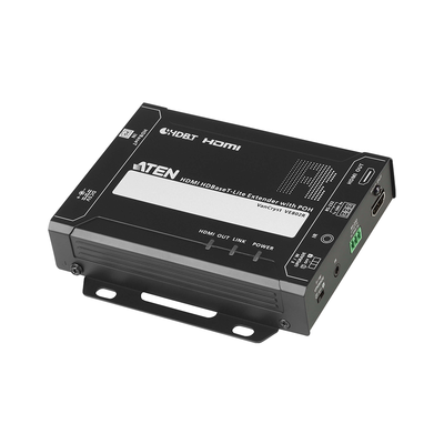 Receptor HDMI HDBaseT-Lite con PoH | 4K a 35 m (Cat 5e/6) / 40 m (Cat 6a/ATEN 2L-2910 Cat6); 1080p a 60 m (Cat 5e/6) / 70 m (Cat 6a/ATEN 2L-2910 Cat6) | HDBaseT Clase B | PoH PD | | VE802R