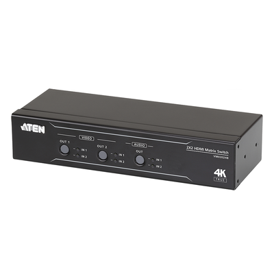 Conmutador matricial HDMI 2 x 2 True 4K con desembebedor de audio | VM0202HB
