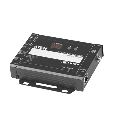 Transmisor Video sobre IP HDMI | 4K Ultra HD 4096x2160 @ 30Hz | Compresión Lossless con Latencia Ultra Baja | PoE Integrado | Video Wall 8x8 | Control RS-232 e IR | Compatibilidad con Aplicación Móvil | Escalabilidad Ilimitada | VE8950T