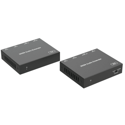 Extensor de Audio | Digital Óptico y Analógico | Transmisión hasta 300 m | Soporte 48/96/192 kHz | Selección de salida en receptor | Función POC bidireccional | Plug-and-Play | Ideal para HDTV, AVR y sistemas multizona | EPC-EDA300S