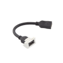 Adaptador HDMI con Pigtail Hembra-Hembra, Para Vídeo 720, 1080p, 4K UHD Compatible con Faceplates MAX Siemon de 2 Salidas, Color Blanco | MX-HD2.0-02