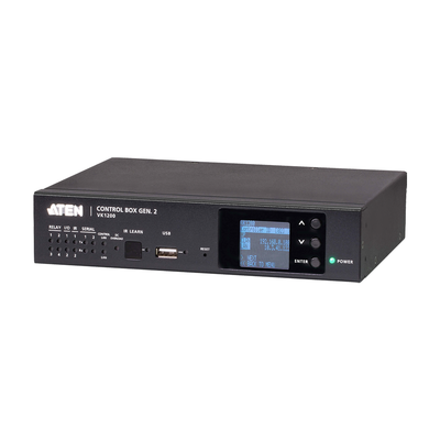 Sistema de control ATEN| Caja de control compacta Gen. 2 | CPU de cuatro núcleos | 2/1 GB de memoria | Monitor LCD | LAN doble y aislada | VK1200