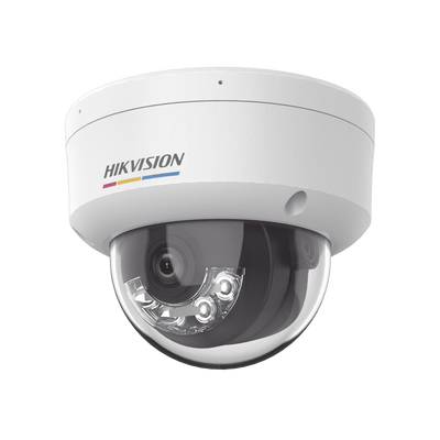 [Dual Light + ColorVu] Domo IP 6 Megapixel / Lente 2.8 mm / 30 mts IR + 30 mts Luz Blanca / Micrófono Integrado / ACUSENSE Lite / Exterior IP67 / IK08 / dWDR / PoE / Micro SD | DS-2CD1167G2H-LIUF