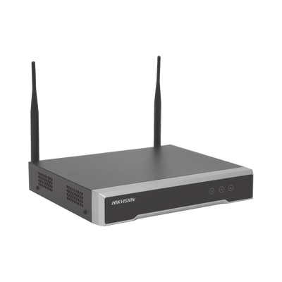 NVR 4 Megapixel / 4 canales IP / 1 Bahía de Disco Duro / 2 Antenas Wi-Fi / Salida de Vídeo Full HD | DS-7104NI-K1/W/M(C)