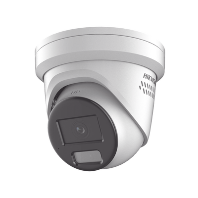[Dual Light + ColorVu] Turret IP 8 Megapixel /  Lente 2.8 mm / 40 mts IR + 40 mts Luz Blanca / Exterior IP67 / Luz Intermitente y Alerta de Audio / Micrófono Integrado / Videoanaliticos (Filtro de Falsas Alarmas) / ACUSEARCH | DS-2CD2387G2H-LISU/SL