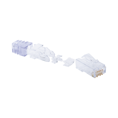 Plug RJ45 Cat6 de 5 Piezas, Para Cable UTP de Calibre 23-24 AWG, Chapado en Oro de 50 Micras, Paquete de 100 Piezas | SP688-C