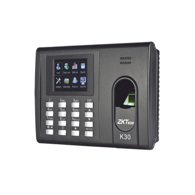 Checador de Huella y Tarjetas para Tiempo y Asistencia con Batería de Respaldo/ Comunicación TCP/IP /  Salida de relevador para cerradura | K-30