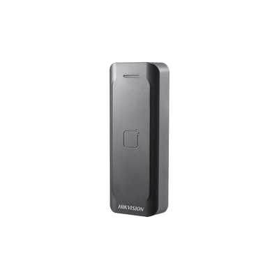 Lector de Tarjetas PROX EM / Exterior IP65 / Wiegand / Compatible con Cualquier Panel / PERFIL DELGADO y ESTETICO / Indicador LED | DS-K1802E