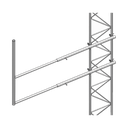 Brazo tipo "F" para tramos STZ-30, galvanizado por electrólisis. | SBL-30