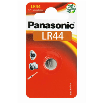 Batería Alcalina tipo LR44 (de botón) de 1.5 V 110 mAh | LR44PL