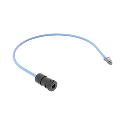 Cable de Conexión en Campo Jack a Plug RJ45, Categoría 6A, CMP (Plenum), 0.5 Metros (1.64 Pies), Color Azul | FC-ICCP0.5MBU