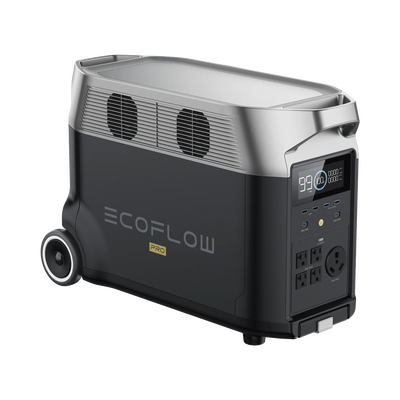 Estación de Energía Portátil DELTA PRO 3600Wh Litio LFP / 5 AC 3600W (7200W Pico) / 2 USB-C 200W / Capacidad para Aumentar Respaldo / Cargador de Coche 10A a 12.6V / Conectividad WiFi y Bluetooth (App) / Carga Solar 1600W Max. | EFD-500