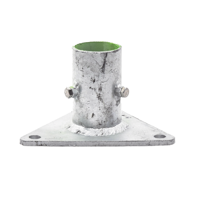 Base Triangular para Mástil de 1" a 2" con Opresores. Galvanizado por Inmersión en Caliente. | SLM-BA-5G