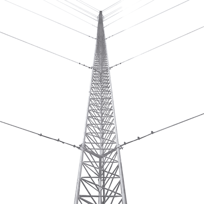 Kit de Torre Arriostrada de Techo de 12 m con Tramo STZ30G Galvanizada por Inmersión en Caliente (No incluye retenida). | KTZ-30G-012P